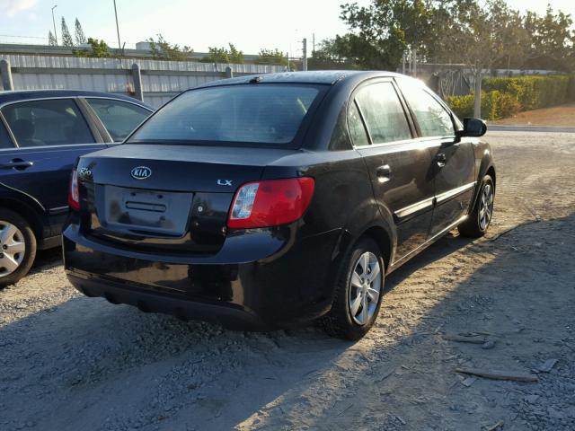 KNADH4A3XA6647236 - 2010 KIA RIO LX Սև լուսանկար 4