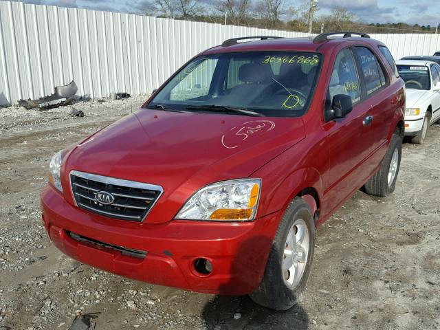 KNDJD735885792440 - 2008 KIA SORENTO EX RED photo 2