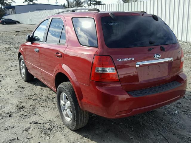 KNDJD735885792440 - 2008 KIA SORENTO EX RED photo 3