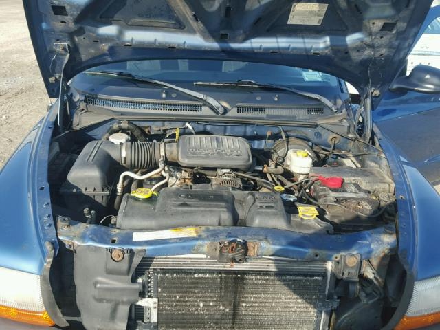 1D7GL12K34S618262 - 2004 DODGE DAKOTA SXT BLUE photo 7