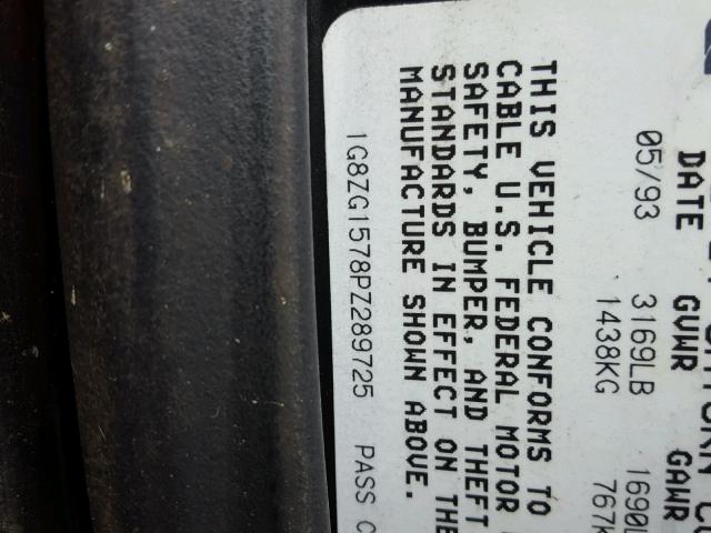 1G8ZG1578PZ289725 - 1993 SATURN SC2 RED photo 10