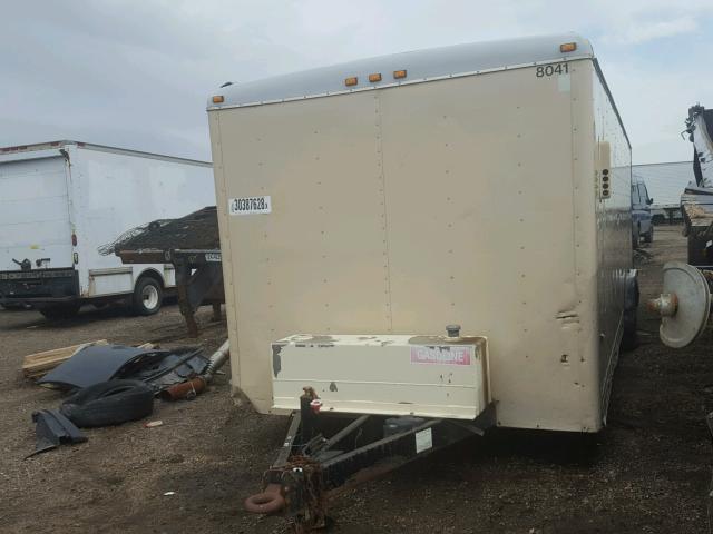 1WC200L2324045240 - 2002 WELLS CARGO TRAILER TAN photo 2