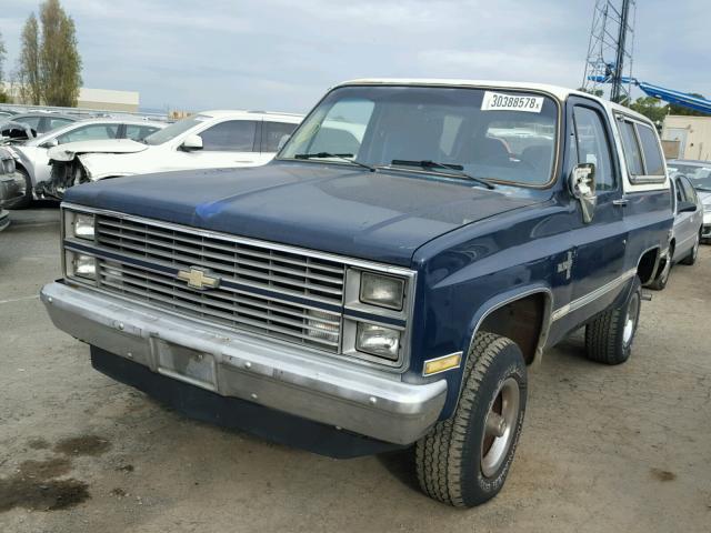 1G8EK18L3EF121933 - 1984 CHEVROLET BLAZER K10 BLUE photo 2