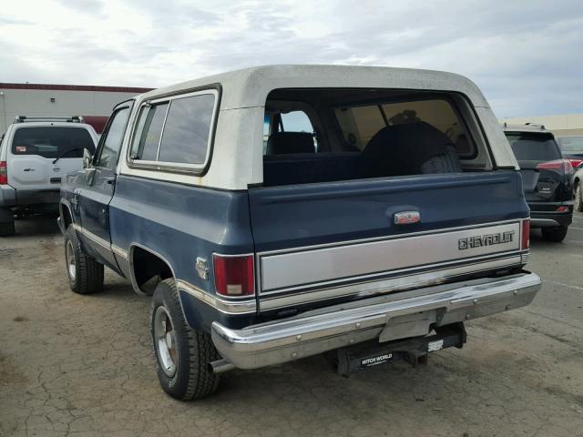 1G8EK18L3EF121933 - 1984 CHEVROLET BLAZER K10 BLUE photo 3