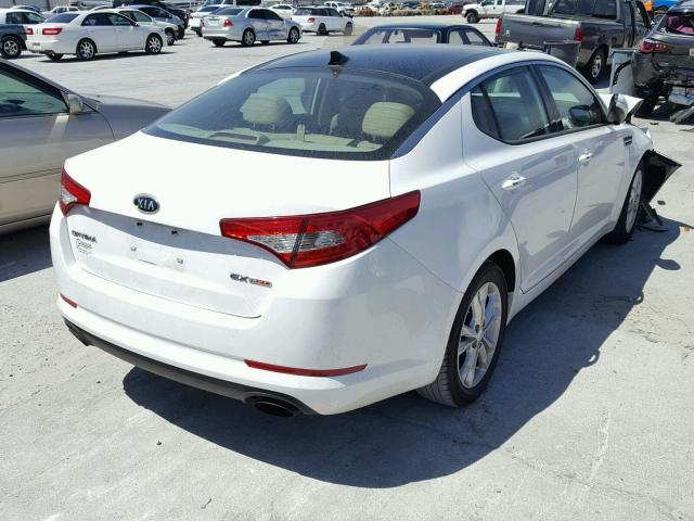 5XXGN4A61CG073228 - 2012 KIA OPTIMA EX WHITE photo 4