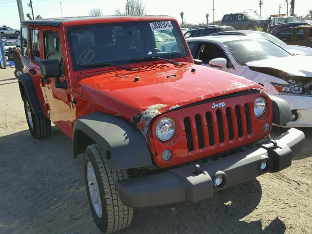 1C4BJWDGXHL732226 - 2017 JEEP WRANGLER U RED photo 1