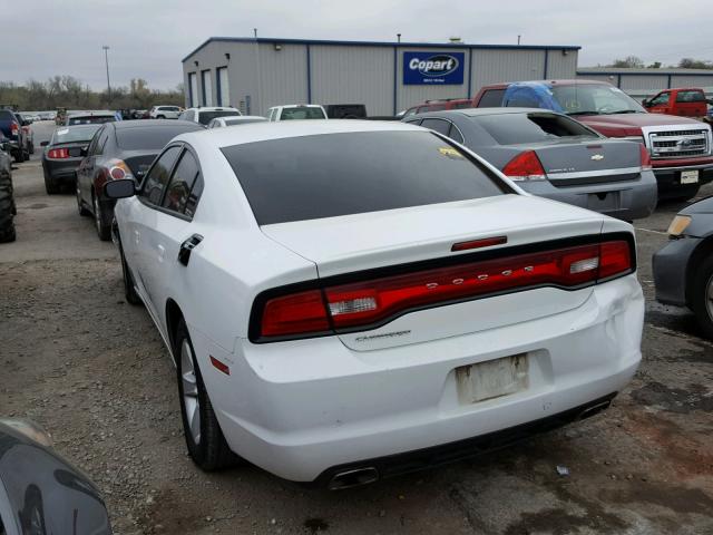 2C3CDXBG8CH140094 - 2012 DODGE CHARGER SE WHITE photo 3