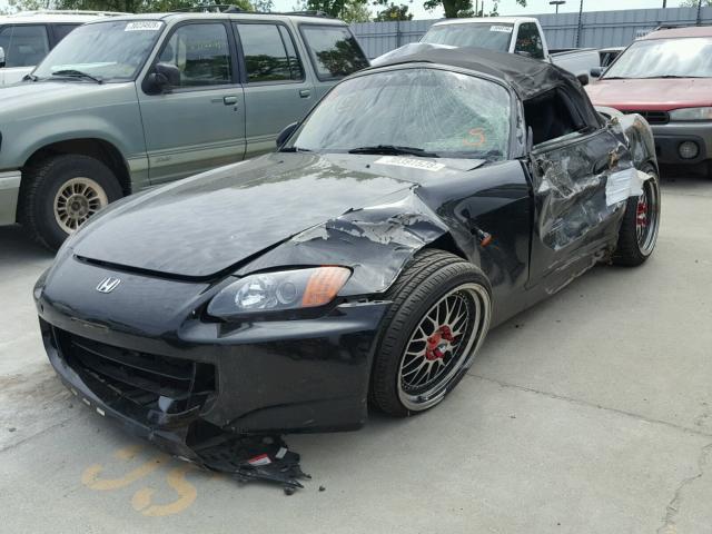 JHMAP11493T005951 - 2003 HONDA S2000 BLACK photo 2