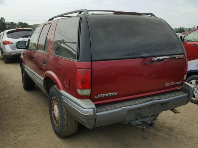 1GKDT13W1T2552148 - 1996 GMC JIMMY MAROON photo 3