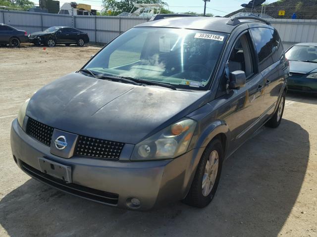 5N1BV28U44N339328 - 2004 NISSAN QUEST S GRAY photo 2