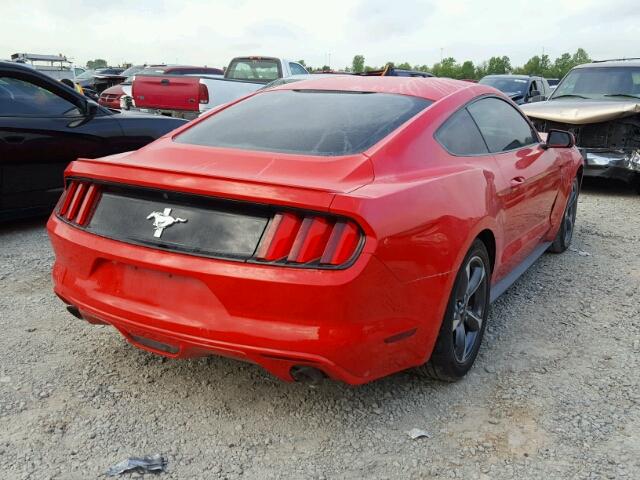 1FA6P8AM8F5381815 - 2015 FORD MUSTANG RED photo 4