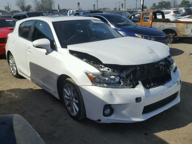 JTHKD5BH5C2092002 - 2012 LEXUS CT 200 WHITE photo 1