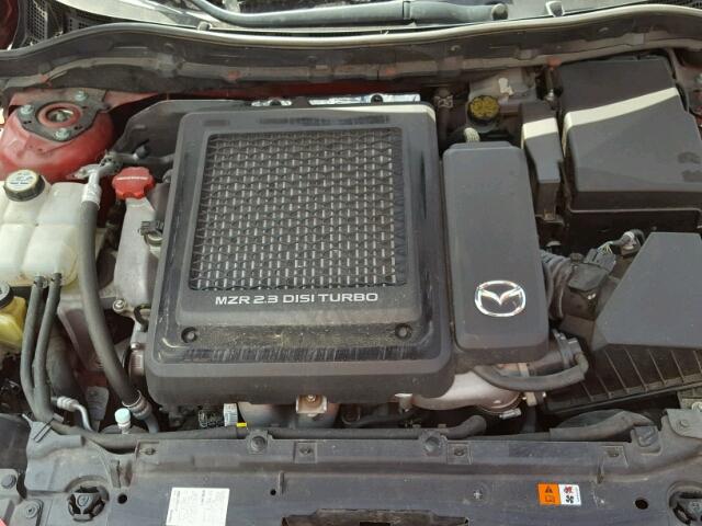 JM1BL1L42D1775579 - 2013 MAZDA SPEED 3 BURGUNDY photo 7