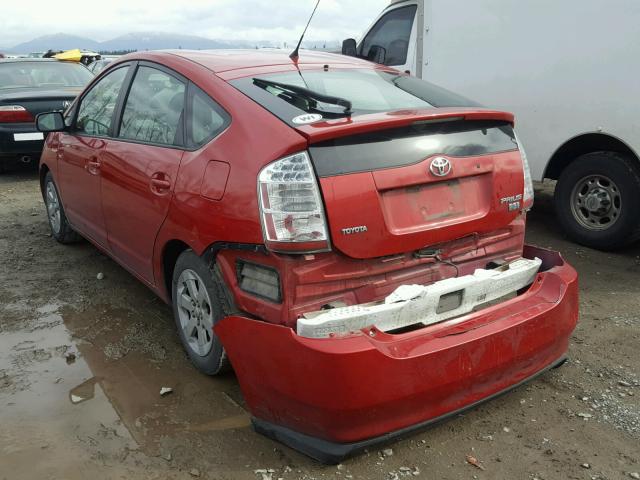 JTDKB20U177647042 - 2007 TOYOTA PRIUS RED photo 3