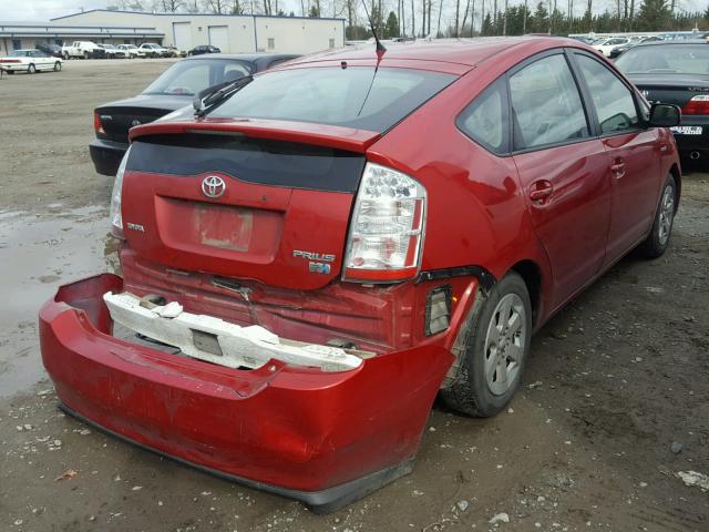 JTDKB20U177647042 - 2007 TOYOTA PRIUS RED photo 4