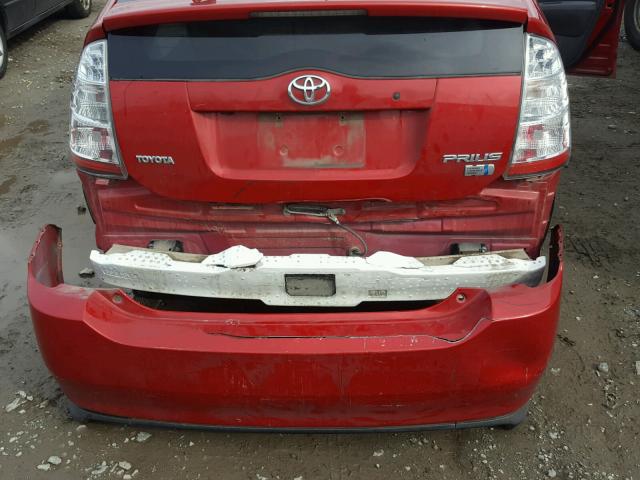 JTDKB20U177647042 - 2007 TOYOTA PRIUS RED photo 9