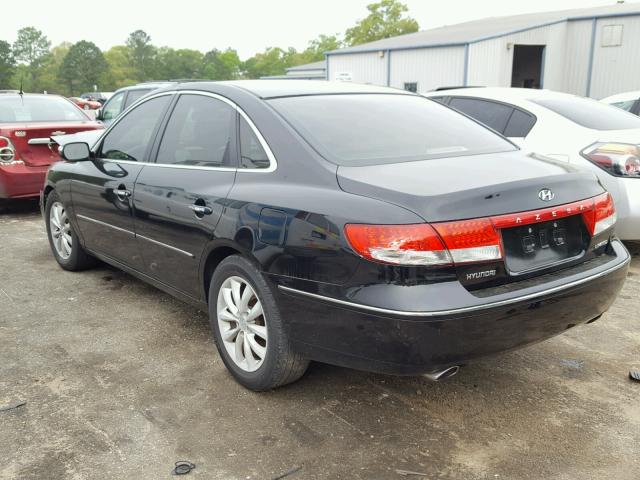 KMHFC46FX7A145499 - 2007 HYUNDAI AZERA SE BLACK photo 3