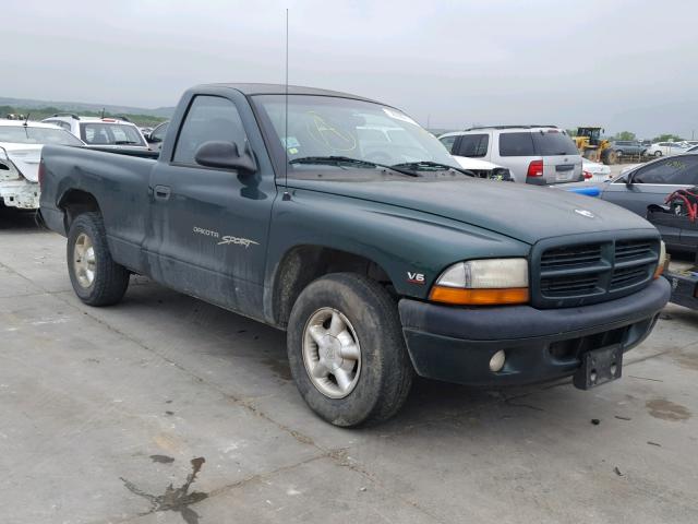 1B7FL26X4XS245853 - 1999 DODGE DAKOTA GREEN photo 1