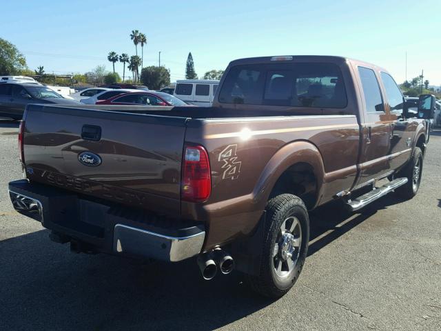 1FT8W3BT1CEC88306 - 2012 FORD F350 SUPER BROWN photo 4