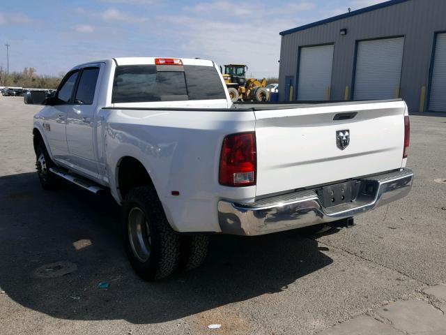 3D73Y4CLXBG570191 - 2011 DODGE RAM 3500 WHITE photo 3