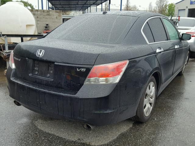 1HGCP36829A047448 - 2009 HONDA ACCORD EXL BLACK photo 4