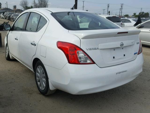 3N1CN7AP9DL864835 - 2013 NISSAN VERSA S WHITE photo 3