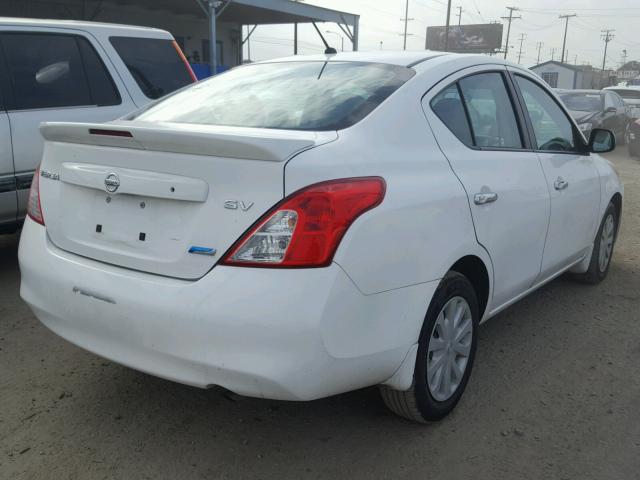 3N1CN7AP9DL864835 - 2013 NISSAN VERSA S WHITE photo 4