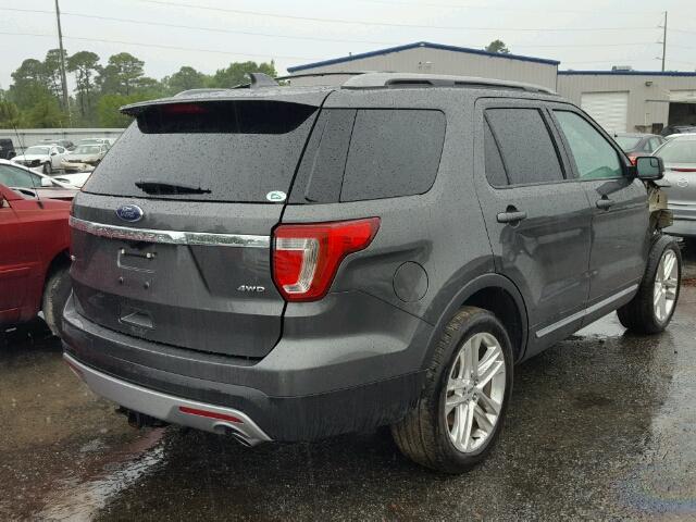 1FM5K8D84HGA97121 - 2017 FORD EXPLORER X GRAY photo 4