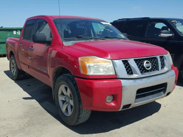 1N6BA0ED1AN314632 - 2010 NISSAN TITAN XE RED photo 1