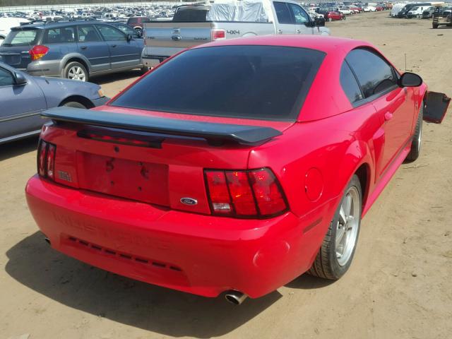 1FAFP42R83F433324 - 2003 FORD MUSTANG MA RED photo 4