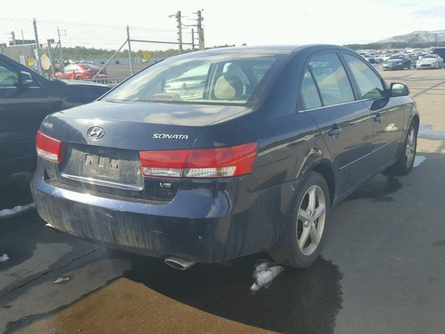 5NPEU46F76H053142 - 2006 HYUNDAI SONATA GLS BLUE photo 4