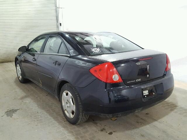 1G2ZF58B674266381 - 2007 PONTIAC G6 VALUE L BLACK photo 3