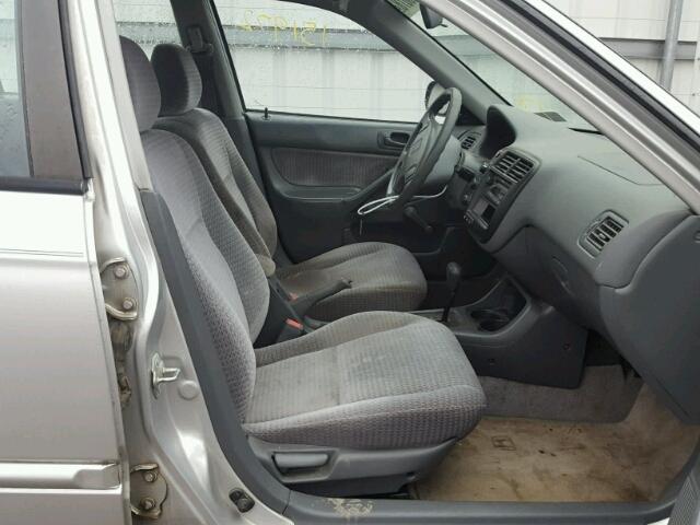 2HGEJ6612YH559256 - 2000 HONDA CIVIC BASE SILVER photo 5