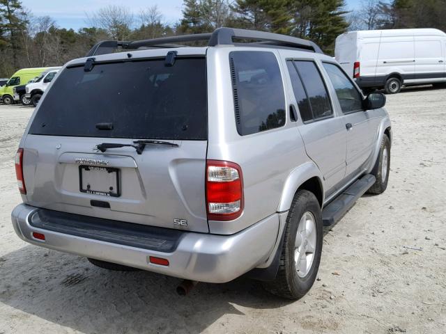 JN8DR09Y12W744405 - 2002 NISSAN PATHFINDER SILVER photo 4