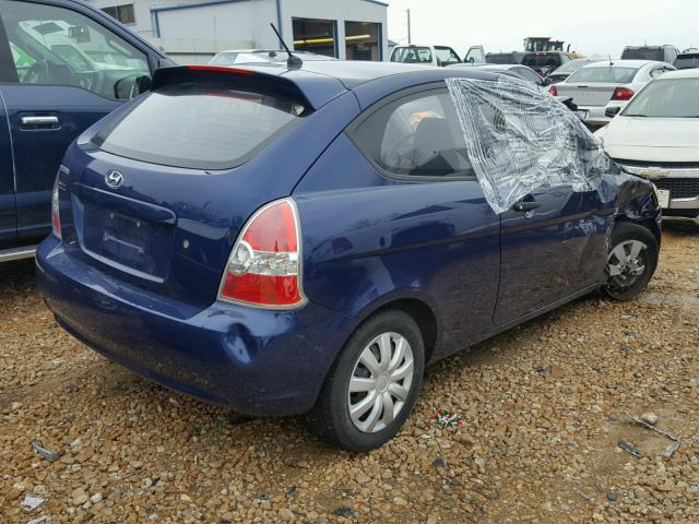 KMHCM36C98U066874 - 2008 HYUNDAI ACCENT GS BLUE photo 4