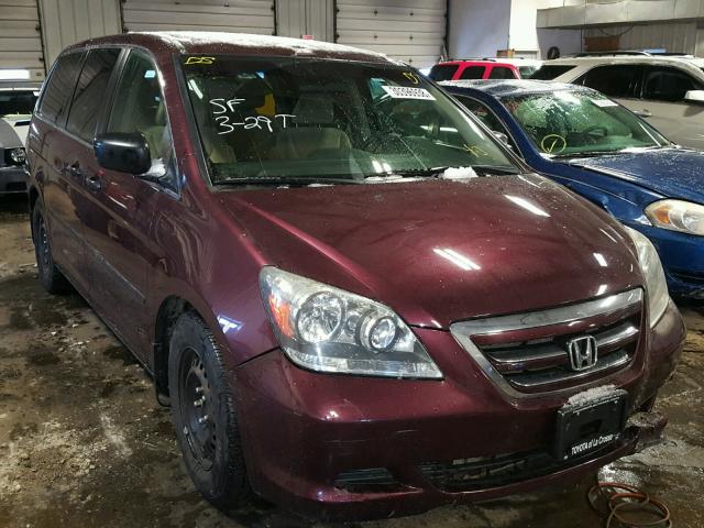 5FNRL38287B022085 - 2007 HONDA ODYSSEY LX BURGUNDY photo 1