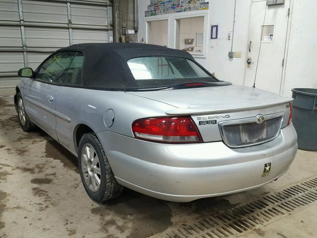 1C3EL75R62N244730 - 2002 CHRYSLER SEBRING GT SILVER photo 3