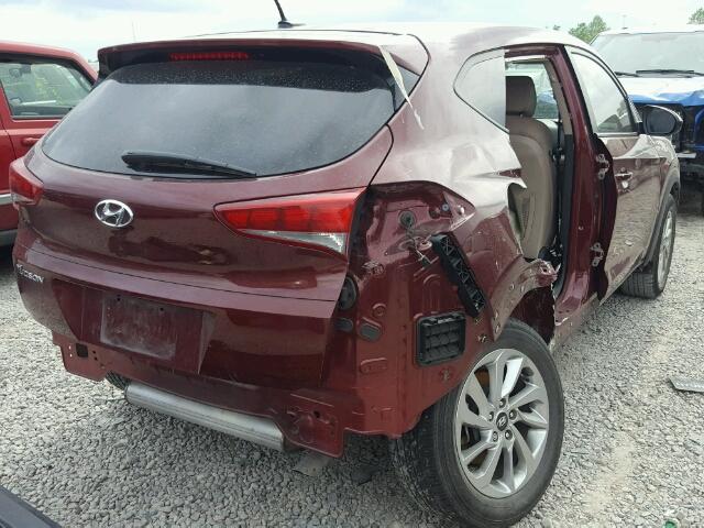 KM8J23A43GU231104 - 2016 HYUNDAI TUCSON SE BURGUNDY photo 4