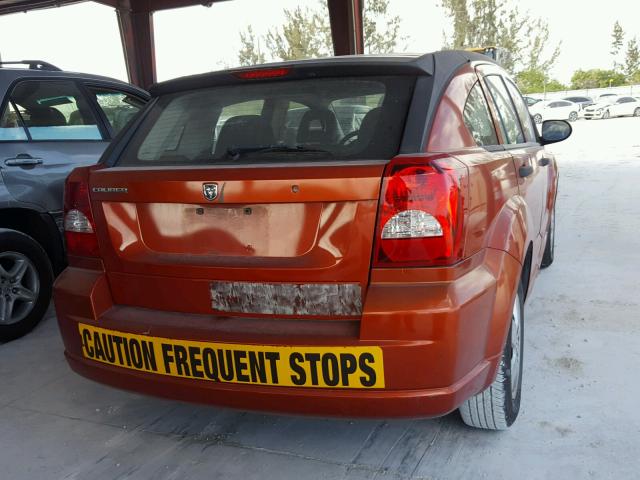 1B3HB28B78D724899 - 2008 DODGE CALIBER ORANGE photo 4