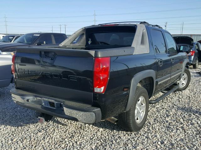 3GNEC12T04G273698 - 2004 CHEVROLET AVALANCHE BLACK photo 4