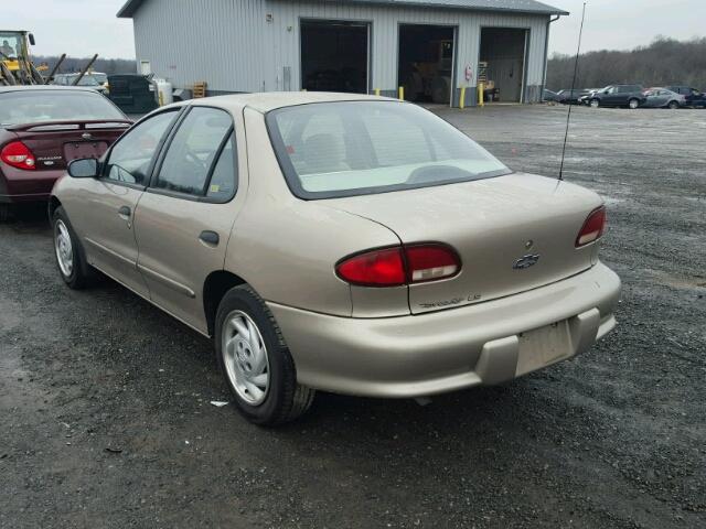 1G1JF5249X7269107 - 1999 CHEVROLET CAVALIER L GOLD photo 3