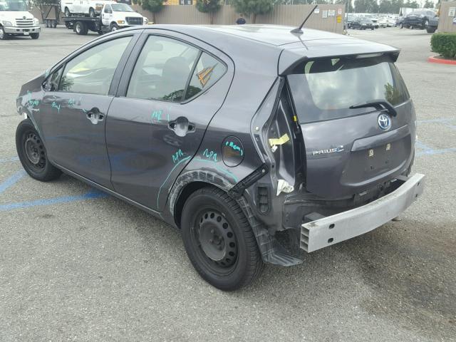 JTDKDTB32E1573781 - 2014 TOYOTA PRIUS C GRAY photo 3