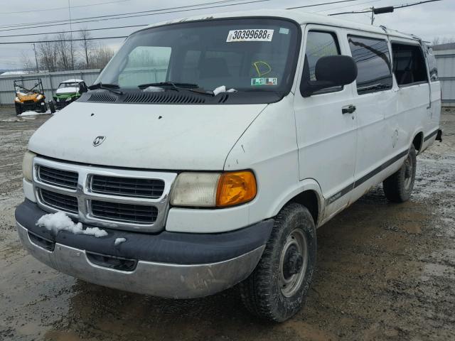 2B5WB35Z61K548557 - 2001 DODGE RAM WAGON WHITE photo 2