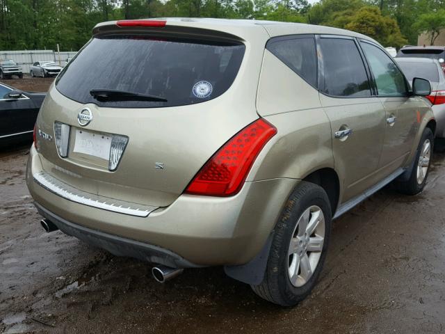 JN8AZ08T37W508094 - 2007 NISSAN MURANO SL GOLD photo 4