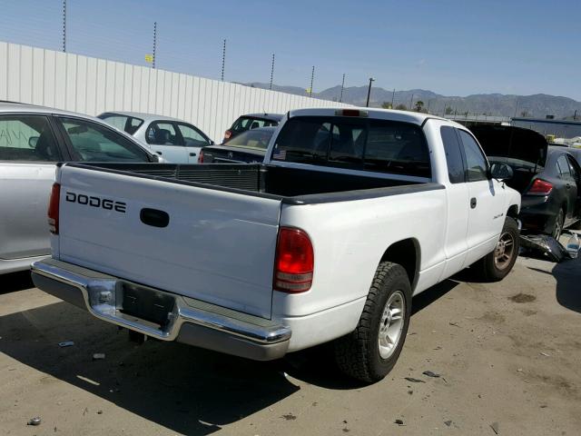 1B7GL22X7XS154571 - 1999 DODGE DAKOTA WHITE photo 4