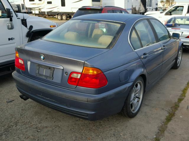 WBAAV53431FT00421 - 2001 BMW 330 I BLUE photo 4