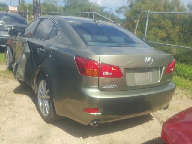 JTHBK262872036281 - 2007 LEXUS IS 250 GREEN photo 3