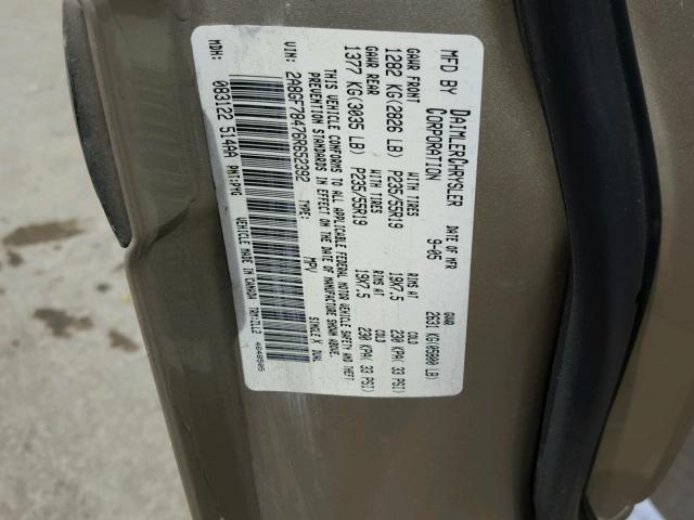 2A8GF78476R652392 - 2006 CHRYSLER PACIFICA L 金色 照片 10