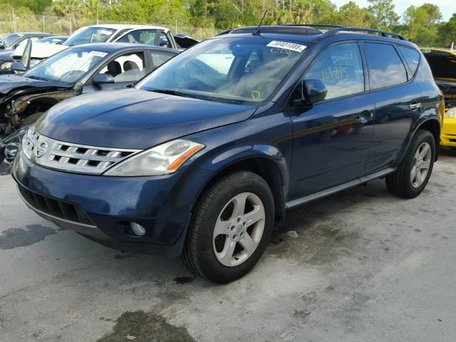 JN8AZ08TX5W323943 - 2005 NISSAN MURANO SL BLUE photo 2