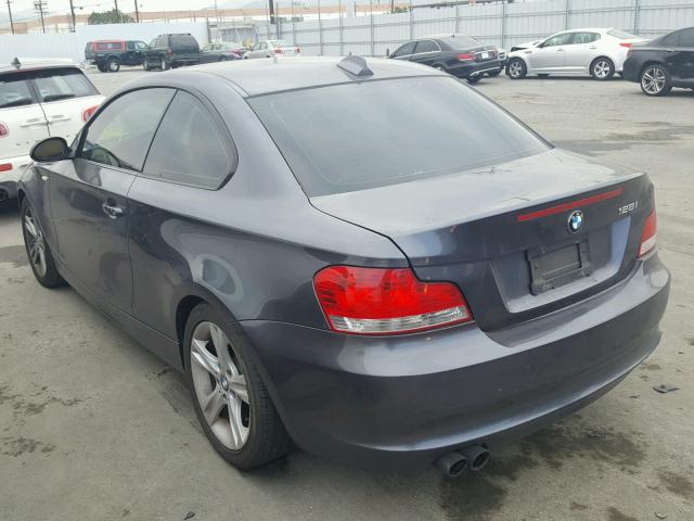 WBAUP93588VF47718 - 2008 BMW 128 I CHARCOAL photo 3